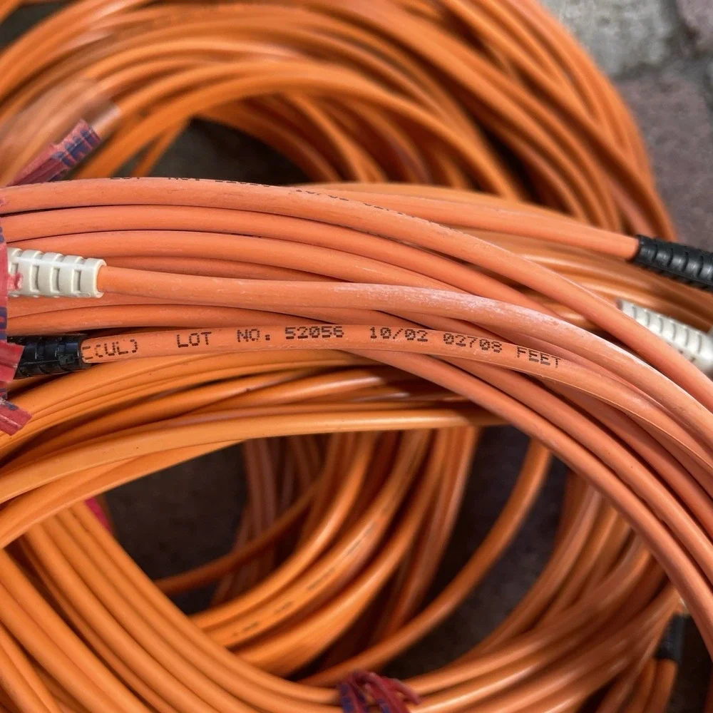 Orange fiber optic Multitude Patch cable x7 Bundles